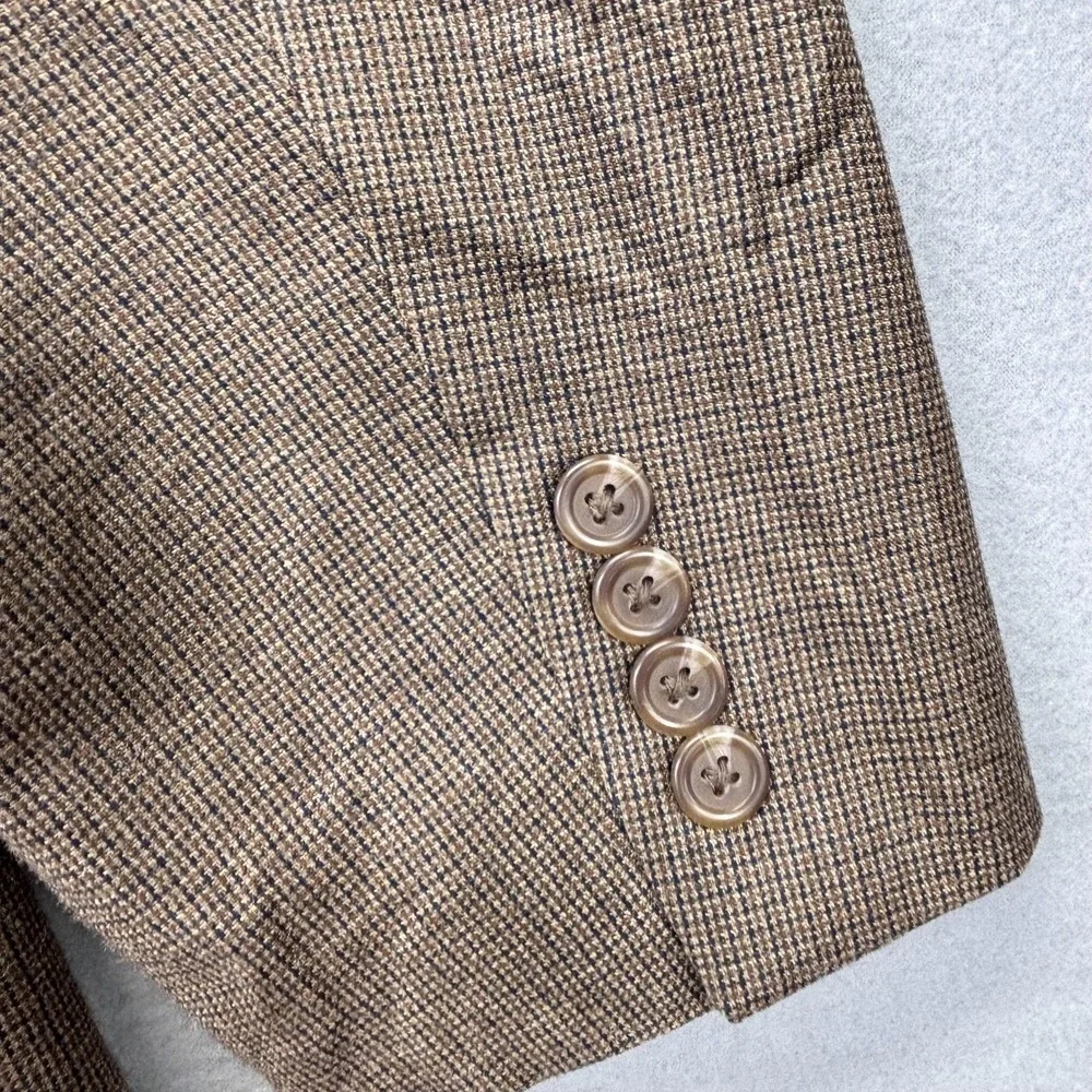 Chaps Blazer Mens 42R Brown‎ Silk Wool Blend 2 Button Sport Coat businessman